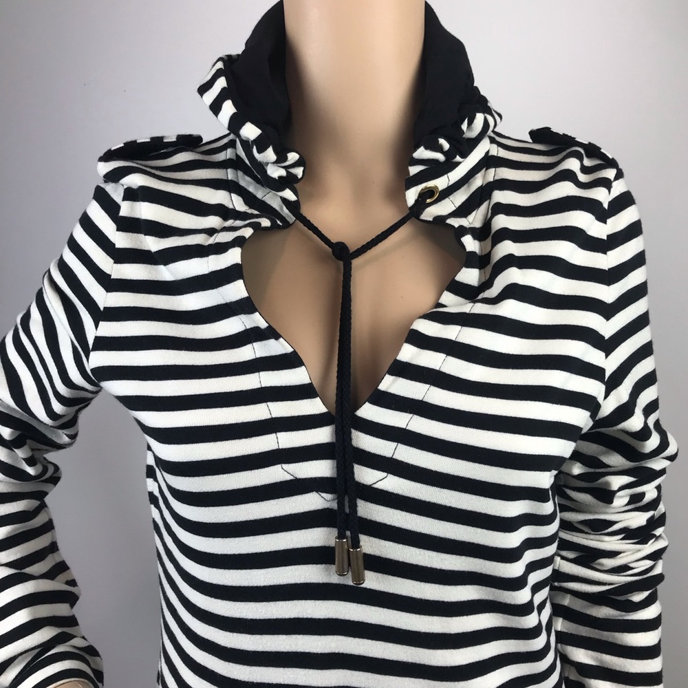 TORY BURCH | Striped Hoodie | Sweatshirt
